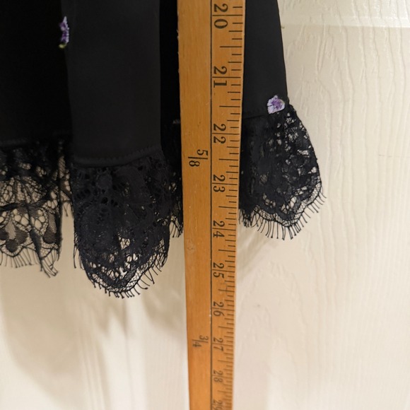 Widow Enchanted Forest Embroidered Floral Lace Trim‎ Mini Dress small s - Picture 6 of 8
